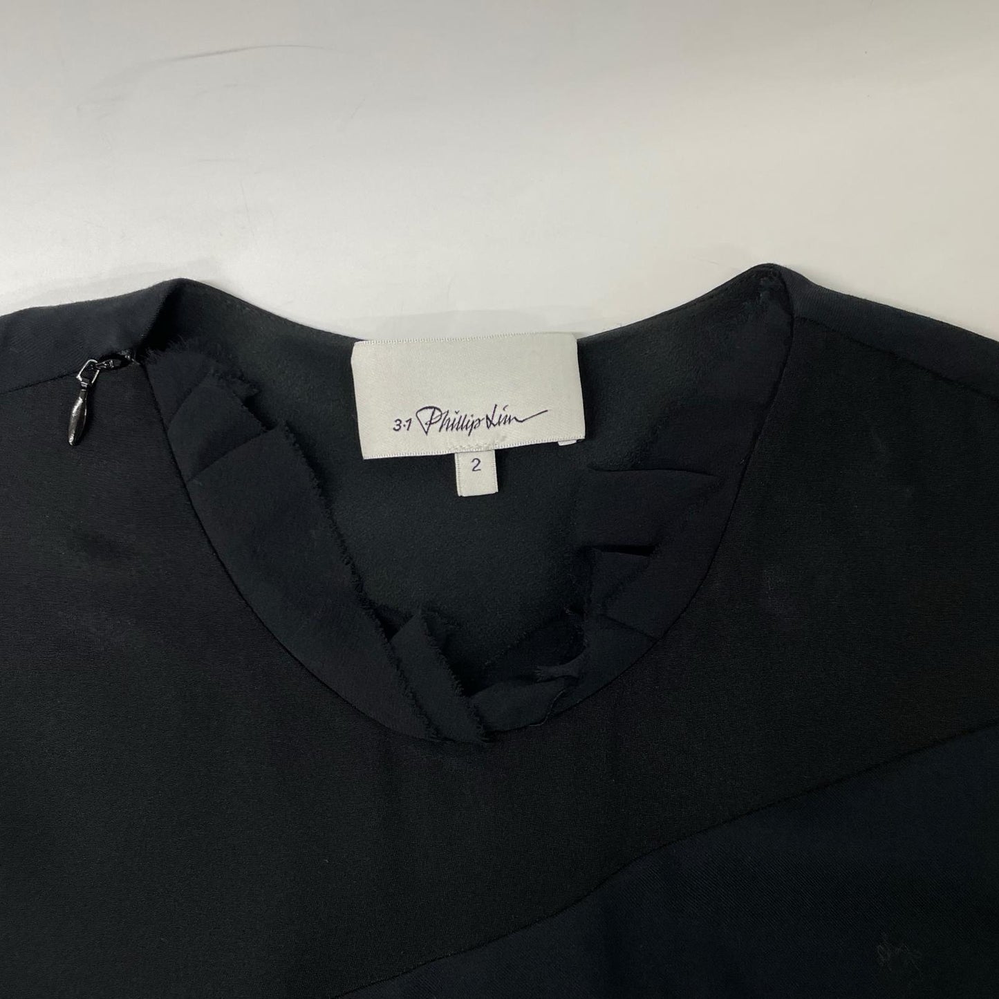 3.1 Phillip lim スリーワンフィリップリム ブラック F115-9656OTS ノースリーブウエストレースワンピース ワンピース