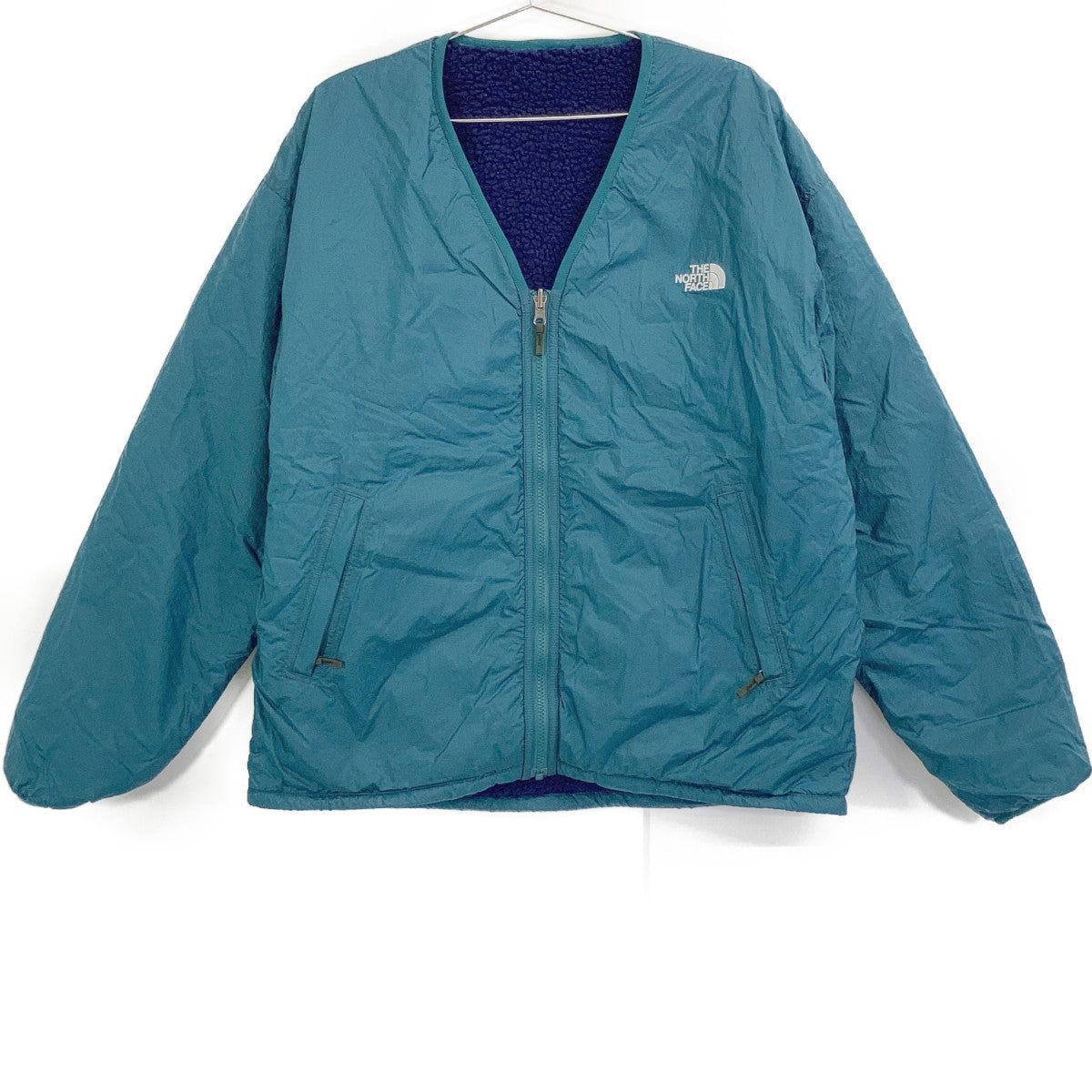 Turquoise/Purple Reversible Extreme Pile Cardigan Jacket L Men's