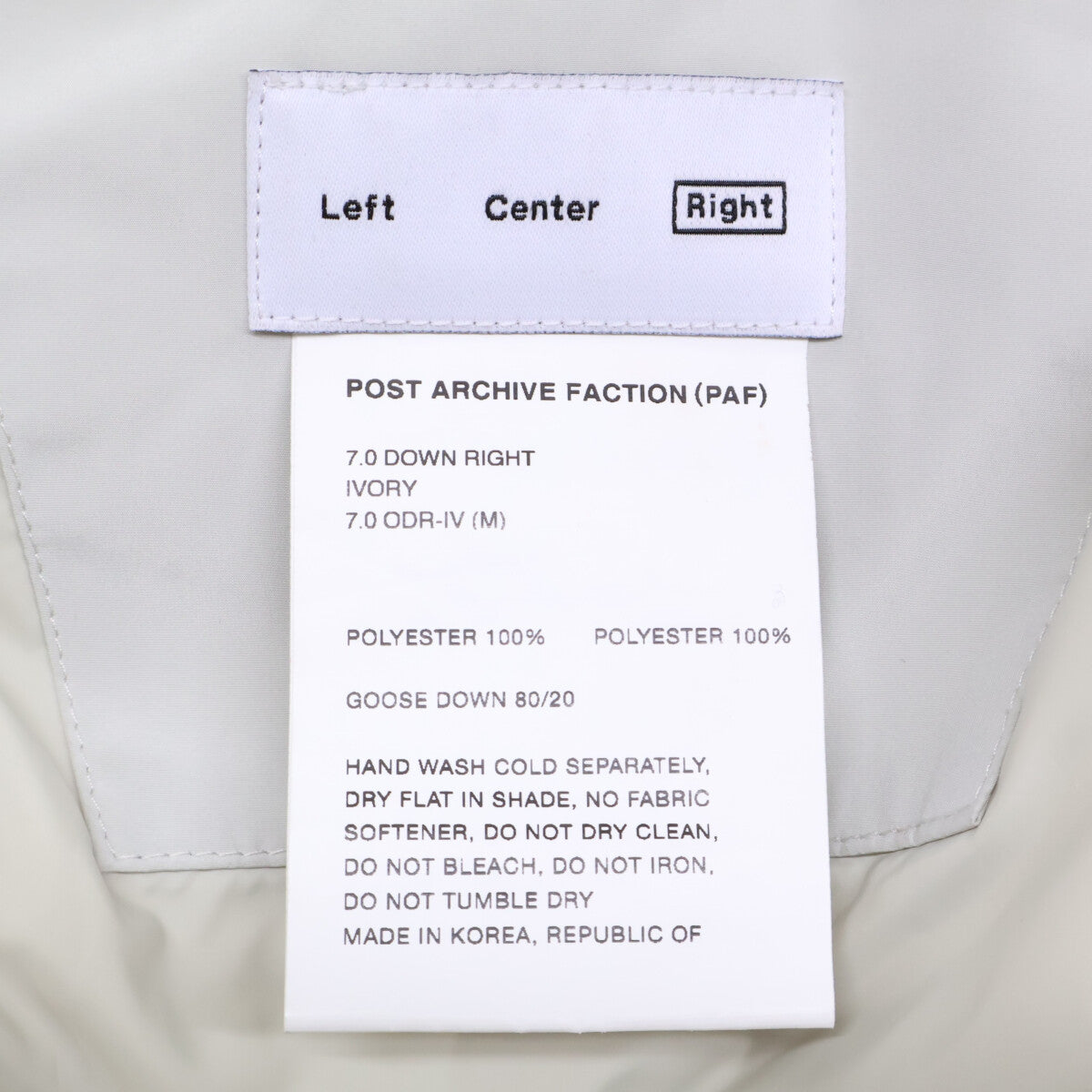 [Excellent Condition] 7.0 Down Right Down Jacket M Men's