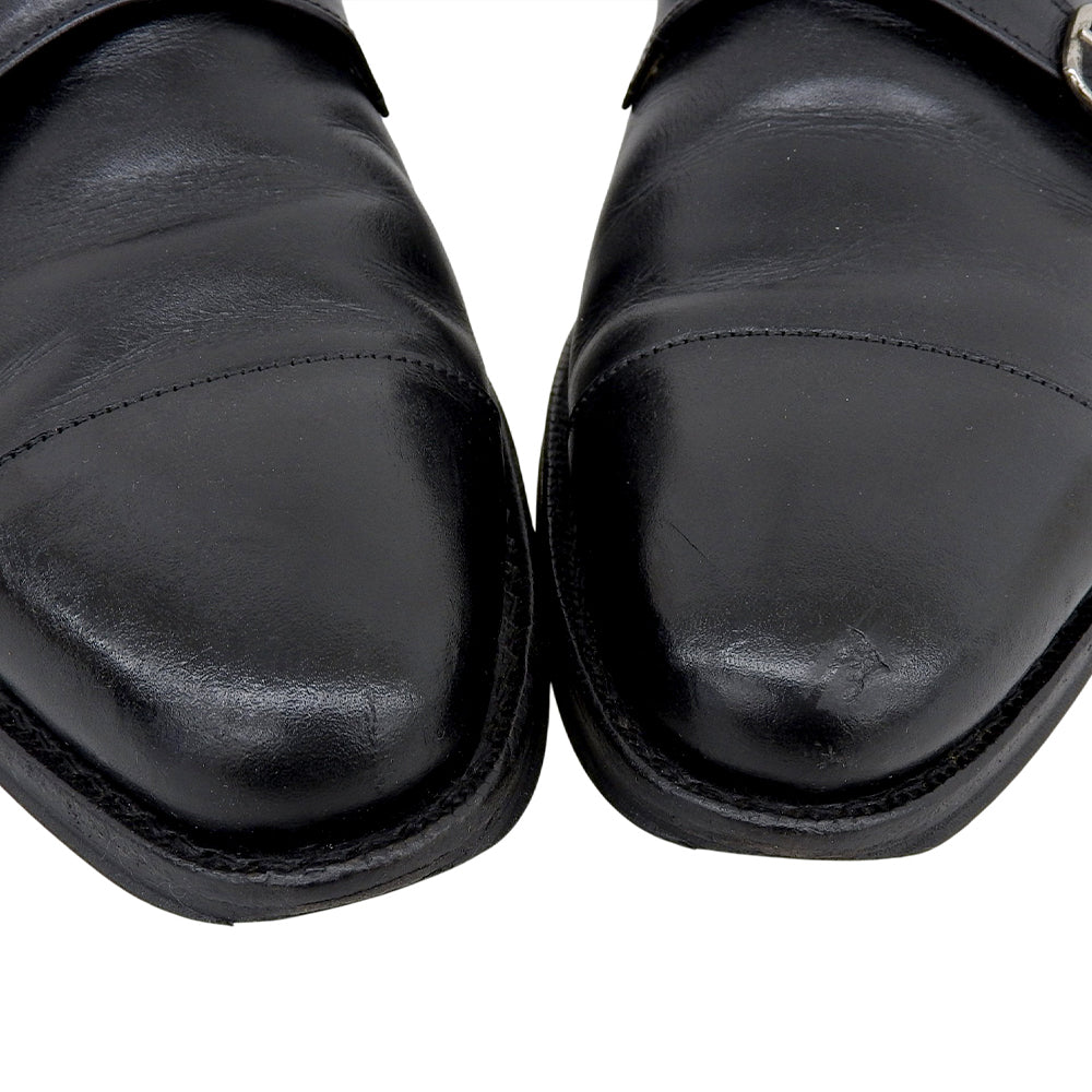 JALAN SRIWIJAYA ジャランスリワヤ レザー モンクストラップ シューズ メンズ ブラック 5 98374 11120 シューズ 5