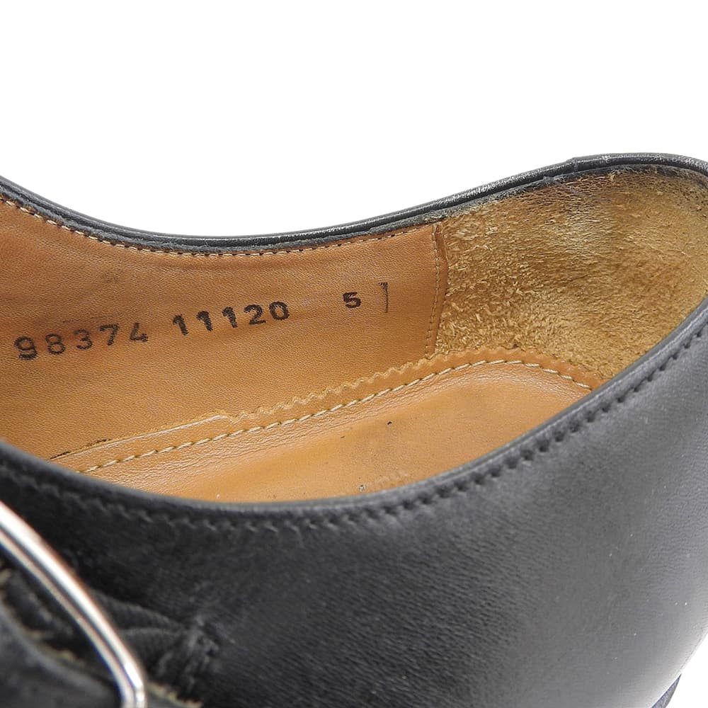 JALAN SRIWIJAYA ジャランスリワヤ レザー モンクストラップ シューズ メンズ ブラック 5 98374 11120 シューズ 5