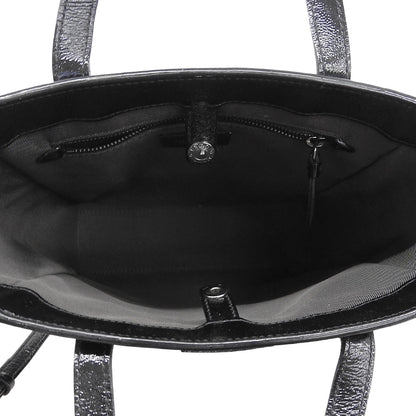 JIMMY CHOO ジミーチュウ 美品 ペガシS パテント エンボス加工 2WAYバッグ ハンドバッグ レディース ブラック ハンドバッグ