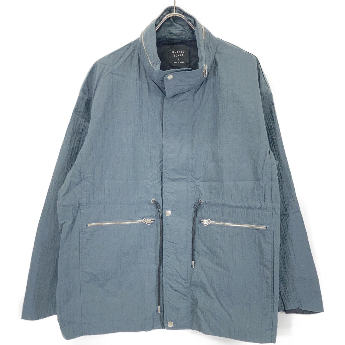 CHARCOAL 132250003 Wave Nylon Zip Blouson Jacket 02 Men's