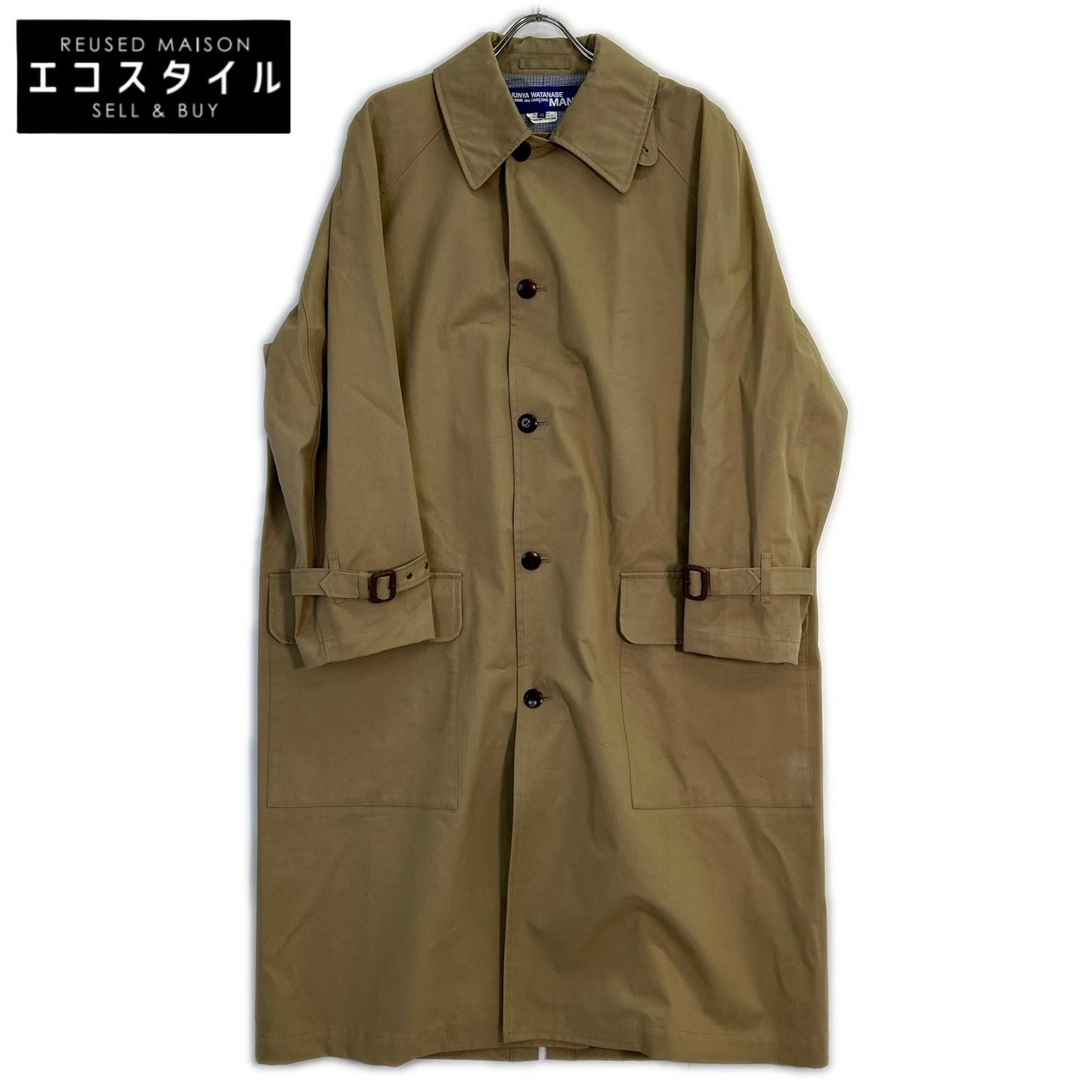 JUNYA WATANABE MAN ジュンヤワタナベマン ベージュ 2019AW WD-C009 コットンギャバジン ステンカラーコート コート