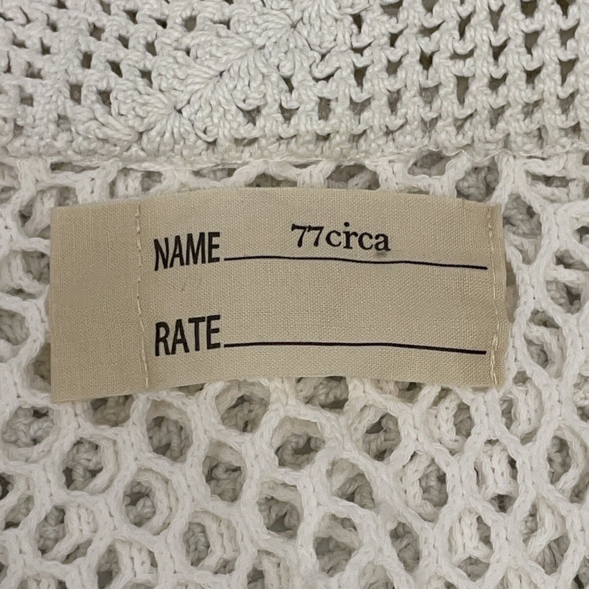 77circa 七七七环 白色 古董蕾丝 针织 上衣 上衣
