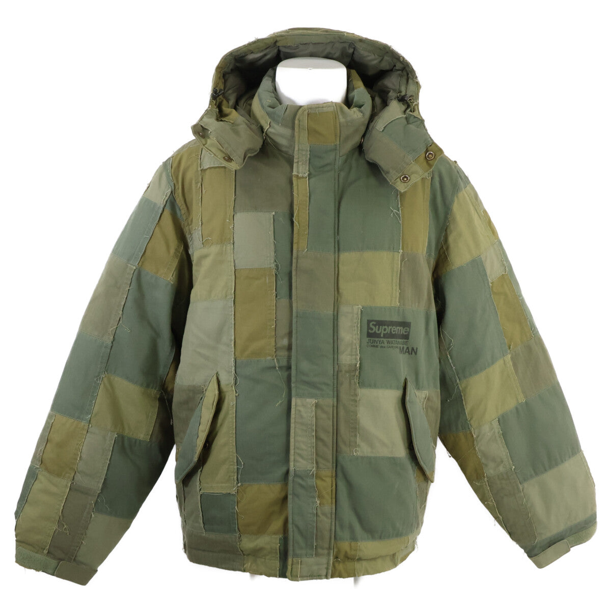 Supreme x JUNYA WATANABE MAN [Excellent] Patchwork Hooded Down Jacket L Men's