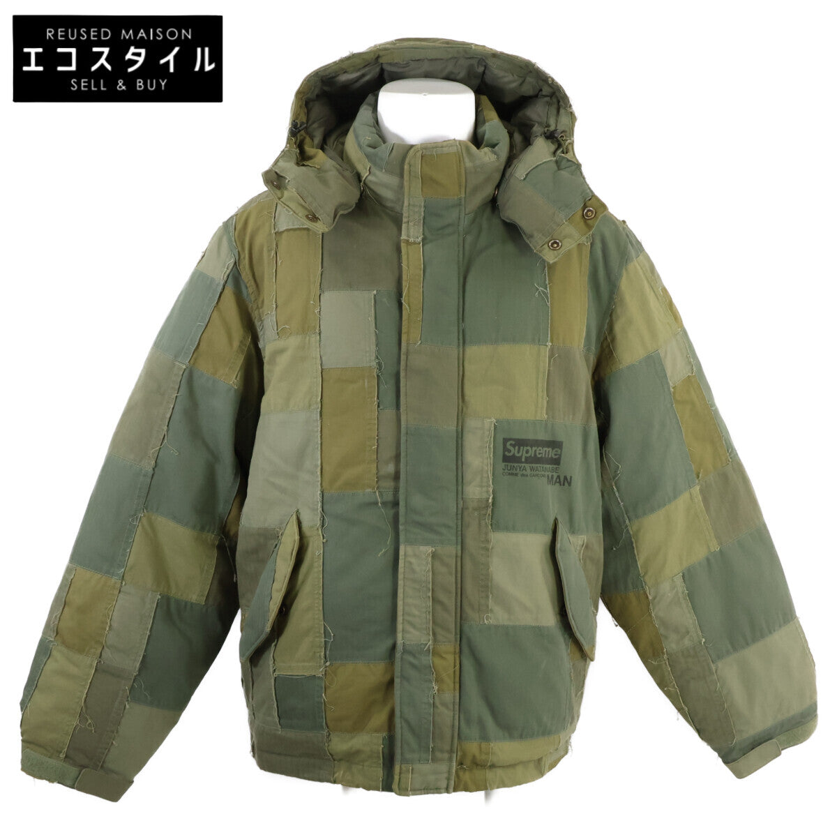 Supreme x JUNYA WATANABE MAN [Excellent] Patchwork Hooded Down Jacket L Men's
