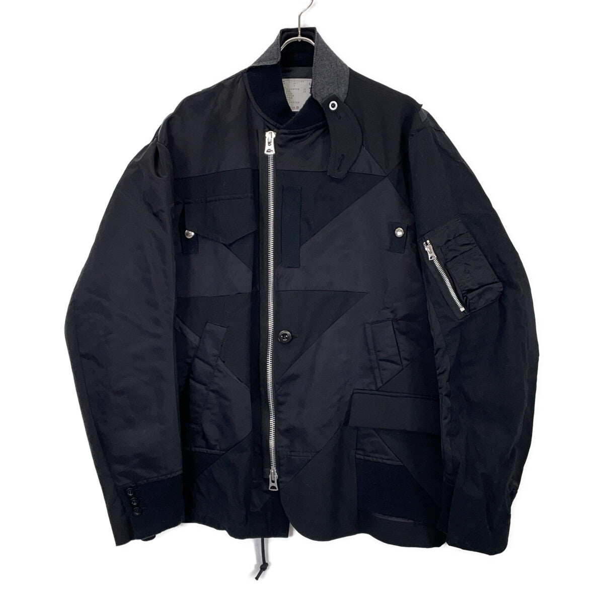 sacai Black x Hank Willis Thomas 21-02446M Solid Mix Blouson Jacket