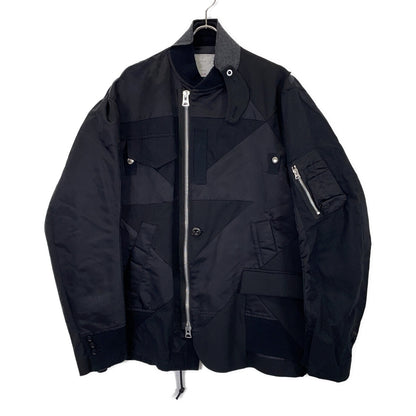sacai Black x Hank Willis Thomas 21-02446M Solid Mix Blouson Jacket