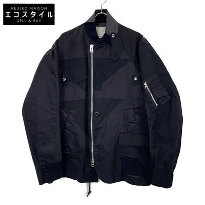 sacai Black x Hank Willis Thomas 21-02446M Solid Mix Blouson Jacket