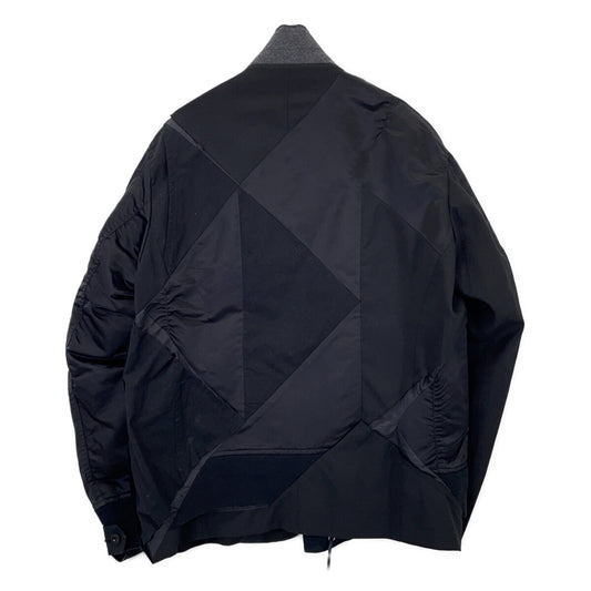 sacai サカイ ブラック ×ハンク・ウィリス・トーマス Hank Willias Thomas 21-02446M ソリッドミックスブルゾン　 ジャケット