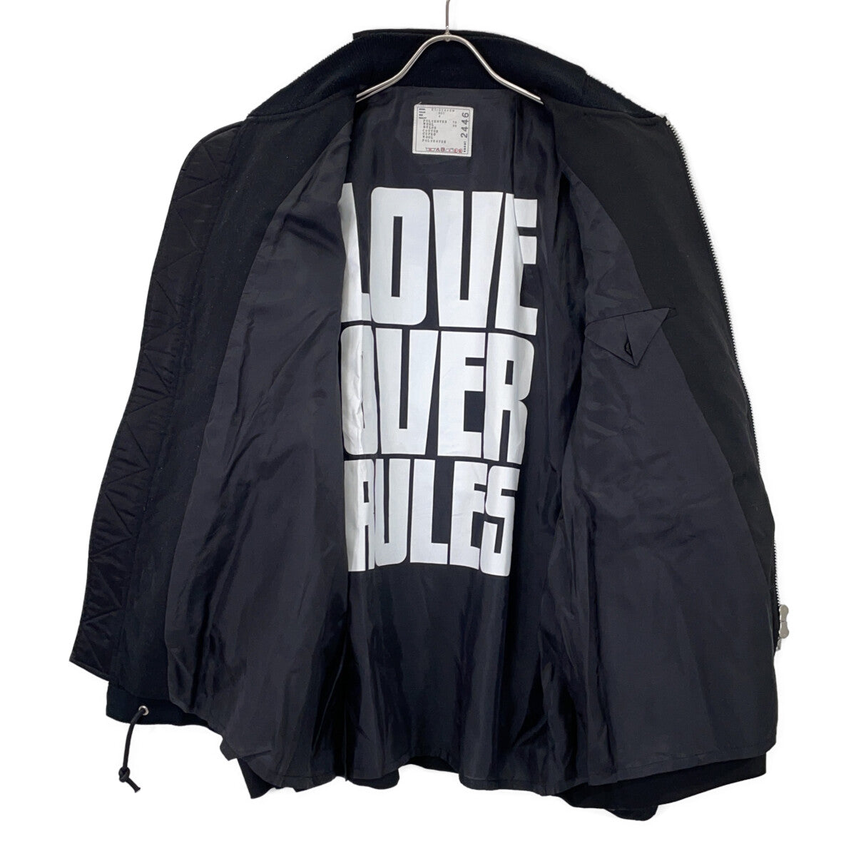 sacai Black x Hank Willis Thomas 21-02446M Solid Mix Blouson Jacket