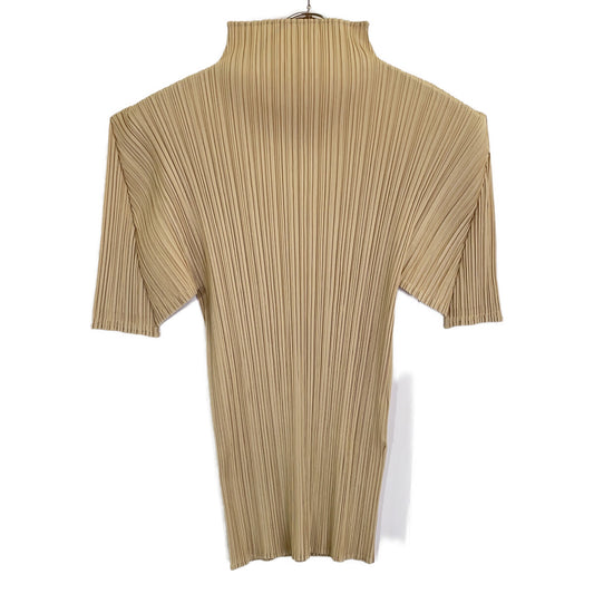 PLEATS PLEASE 三宅一生褶皱 米色 PP05-JK007 高领上衣 上衣
