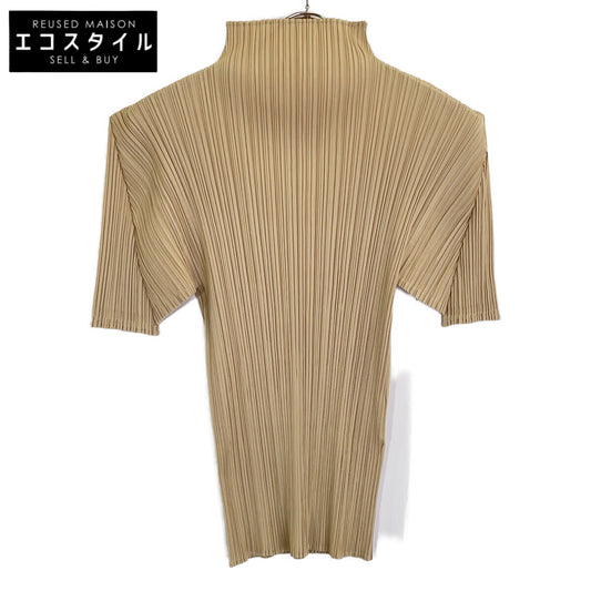 PLEATS PLEASE 三宅一生褶皱 米色 PP05-JK007 高领上衣 上衣