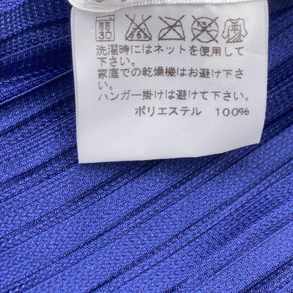 PLEATS PLEASE プリーツプリーズ ブルー PP51-JK803 アシンメトリー ノースリーブトップス トップス