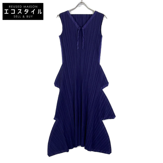 PLEATS PLEASE 三宅一生 褶皱连衣裙 海军蓝 PP93-JH454 连衣裙
