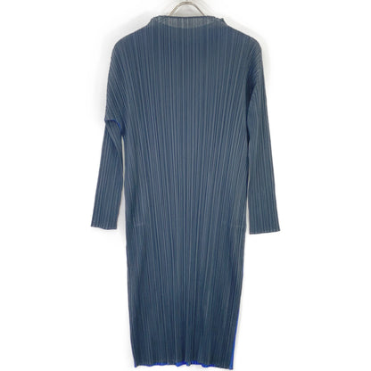 PLEATS PLEASE 三宅一生褶皱 PP83-JH734 宝蓝色/海军蓝 高领连衣裙 连衣裙