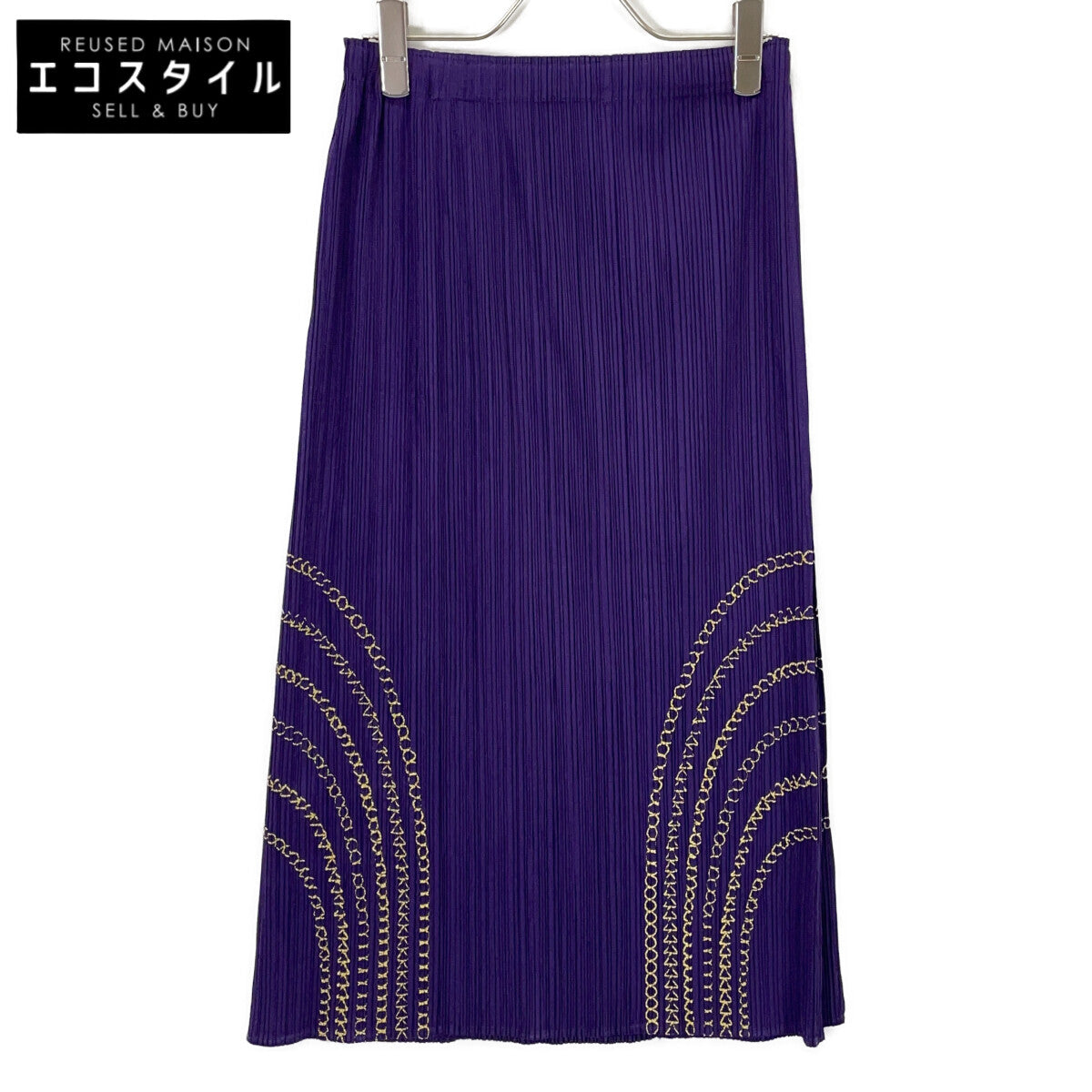 PLEATS PLEASE Purple/Gold PP03-JG661 Skirt Skirt