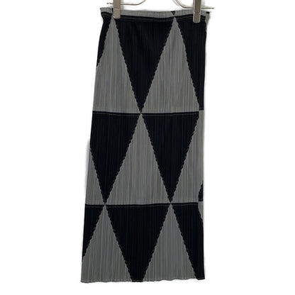 PLEATS PLEASE Pleats Please Black/Grey PP93-JG641 Geometric Skirt Skirt
