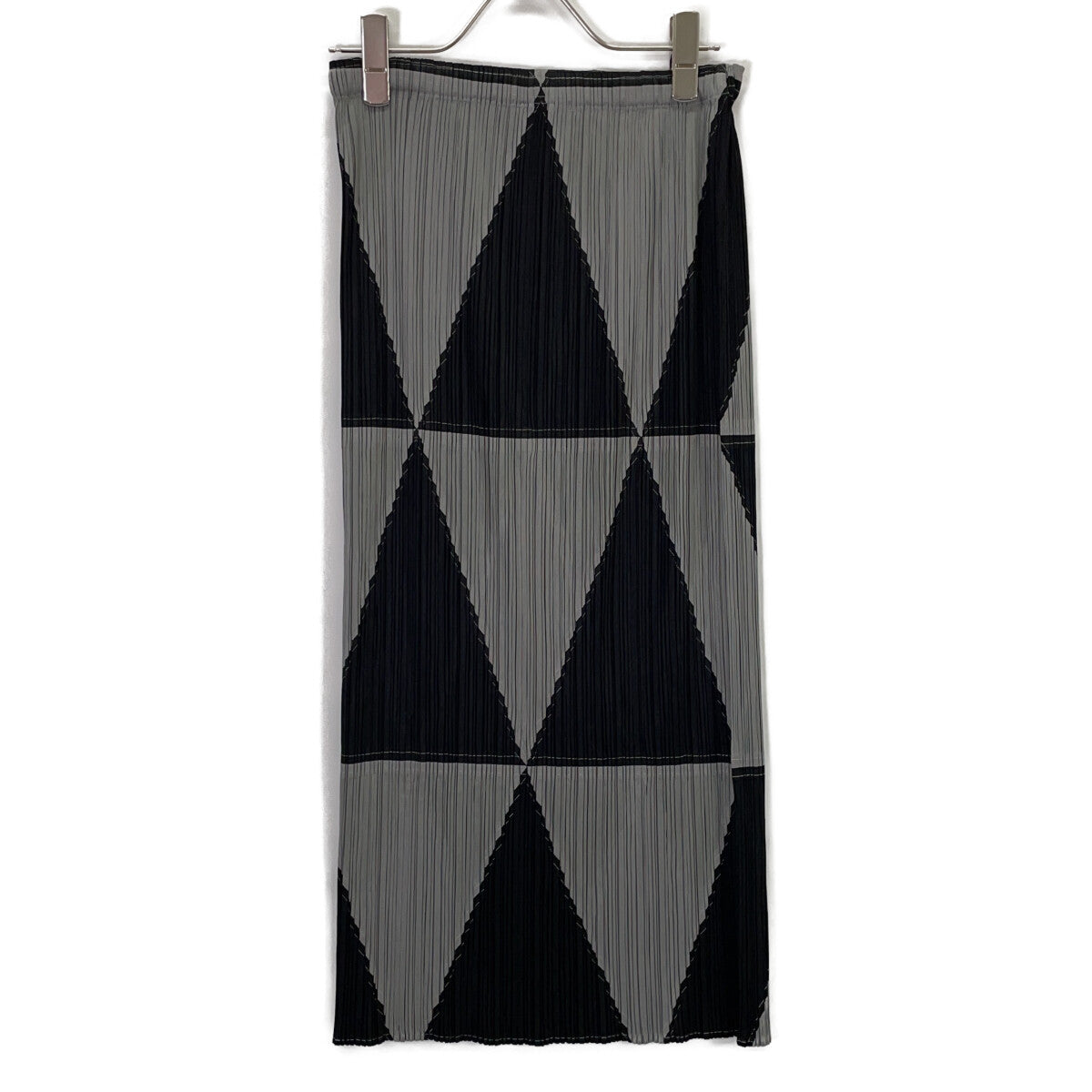 PLEATS PLEASE Pleats Please Black/Grey PP93-JG641 Geometric Skirt Skirt