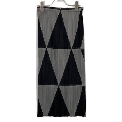 PLEATS PLEASE Pleats Please Black/Grey PP93-JG641 Geometric Skirt Skirt