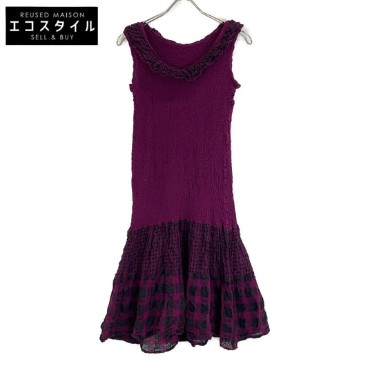 me ISSEY MIYAKE 紫色 MI84-FH532 华夫格连衣裙