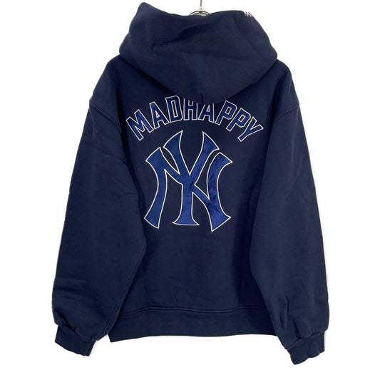 madhappy マッドハッピー ×New York Yankees ﾈｲﾋﾞｰ UK0116047 ｱｰﾁﾛｺﾞ ﾌｰﾃﾞｨ トップス M
