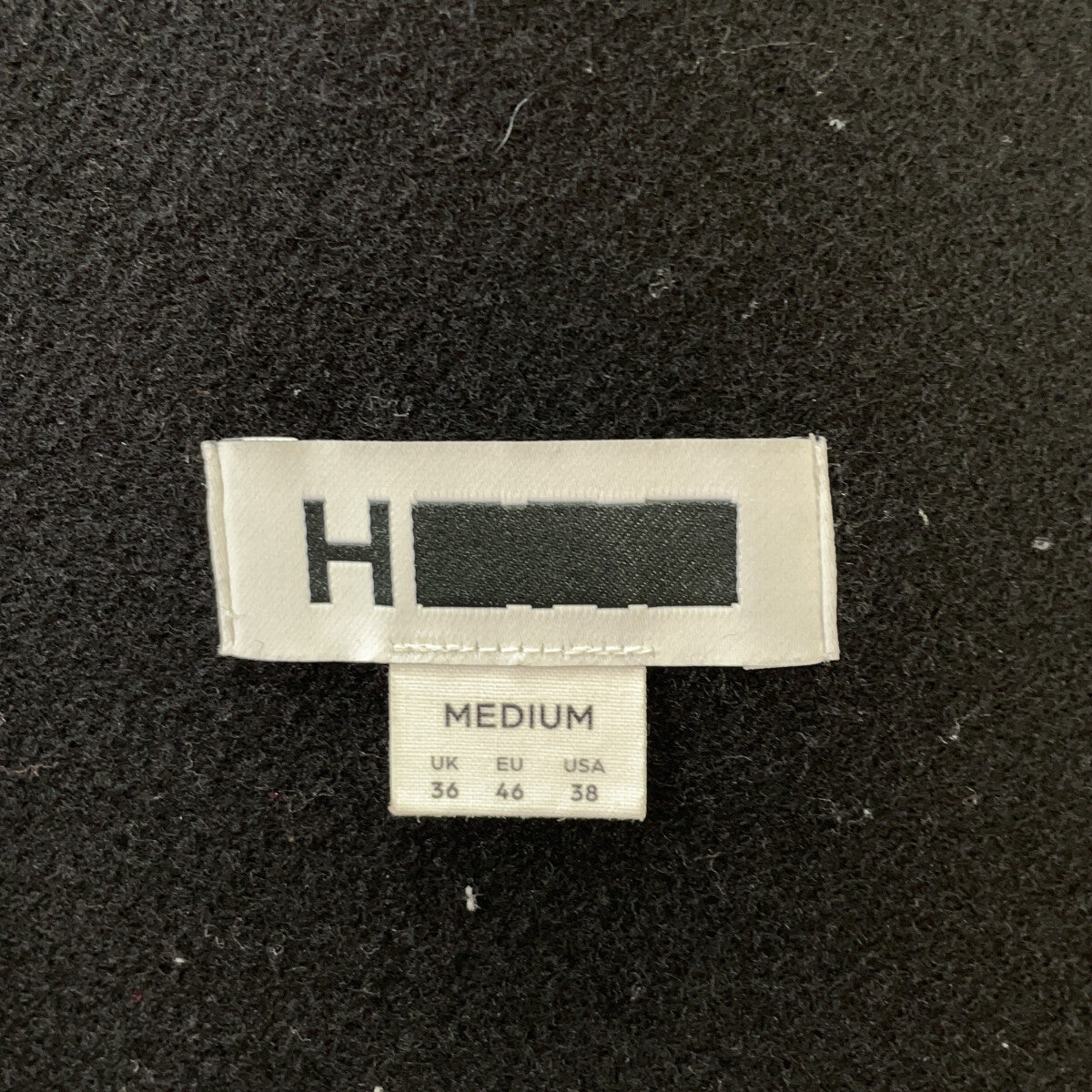 H BEAUTY＆YOUTH 黑色 羊毛羊绒 麦尔登呢 工装夹克 M