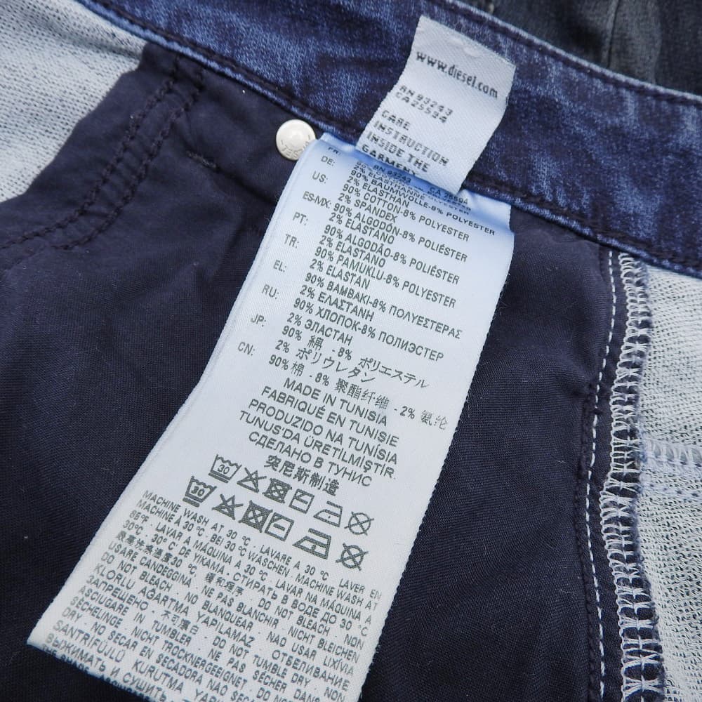 DIESEL FAYZA-NE SP Stretch Pants Bottoms Men's Navy W25 Bottoms W25