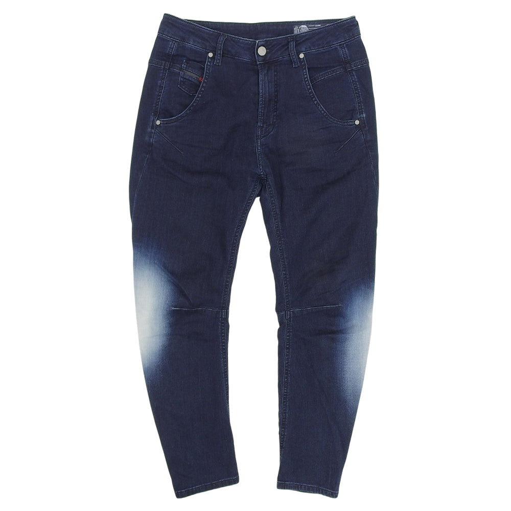DIESEL ディーゼル FAYZA-NE 色落ち加工 ストレッチパンツ ボトムス メンズ ネイビー W25 ボトムス