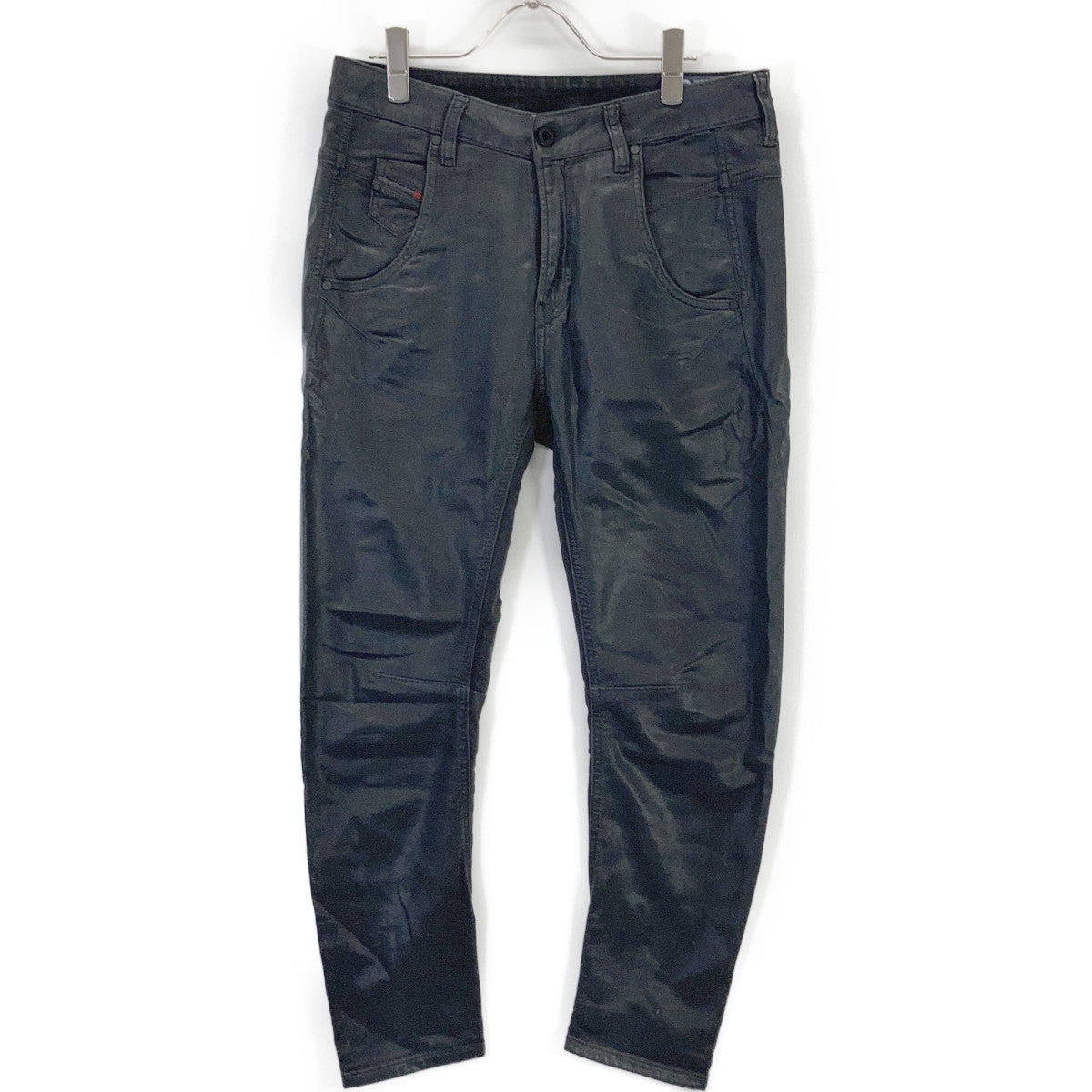 DIESEL ディーゼル チャコールグレー FAYZA-NE コーティング加工 立体スウェットパンツ ボトムス