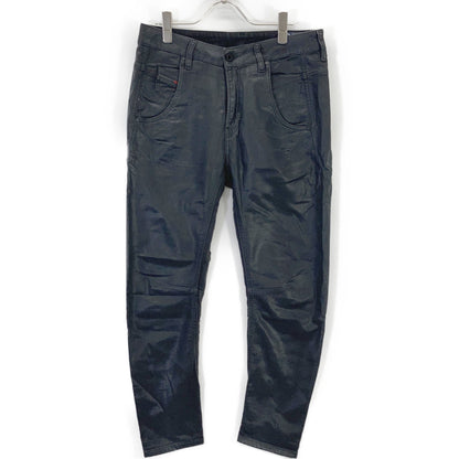 DIESEL ディーゼル チャコールグレー FAYZA-NE コーティング加工 立体スウェットパンツ ボトムス