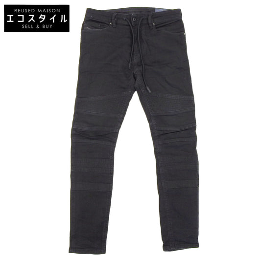 DIESEL ディーゼル BAKARI-NE ストレッチ バイカーパンツ ボトムス メンズ ブラック 28 ボトムス 28