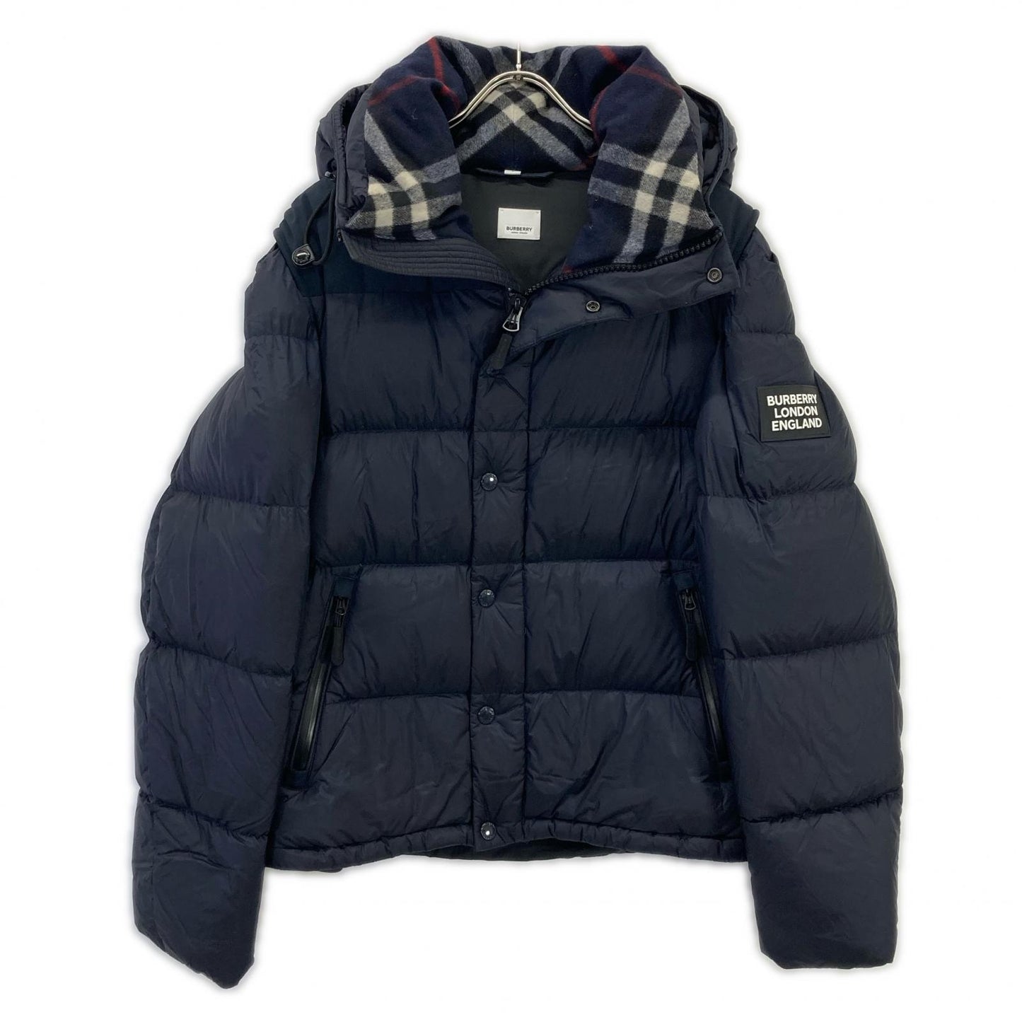 BURBERRY バーバリー 8018732 ネイビー ロックウェル ノバチェック ダウンジャケット ジャケット