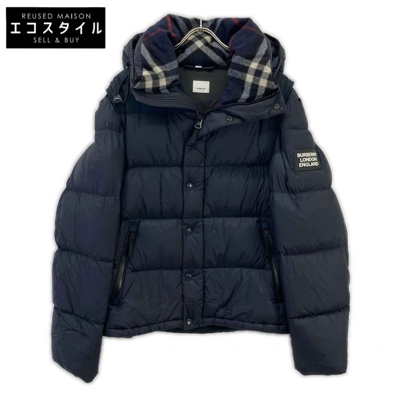 BURBERRY バーバリー 8018732 ネイビー ロックウェル ノバチェック ダウンジャケット ジャケット