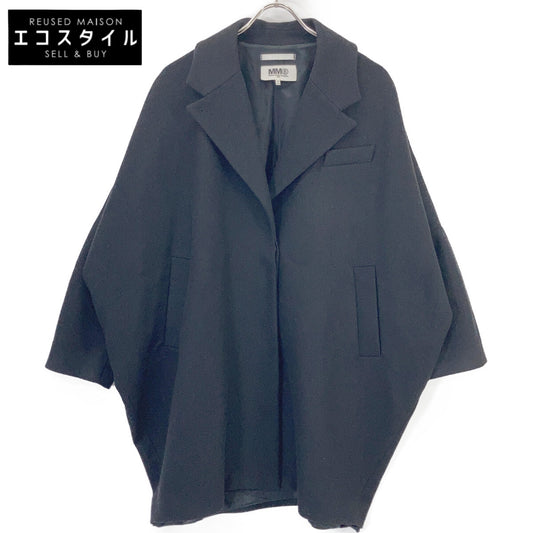 MM6 エムエムシックス ブラック S32AA0104 2015AW オーバーサイズ コクーンコート コート