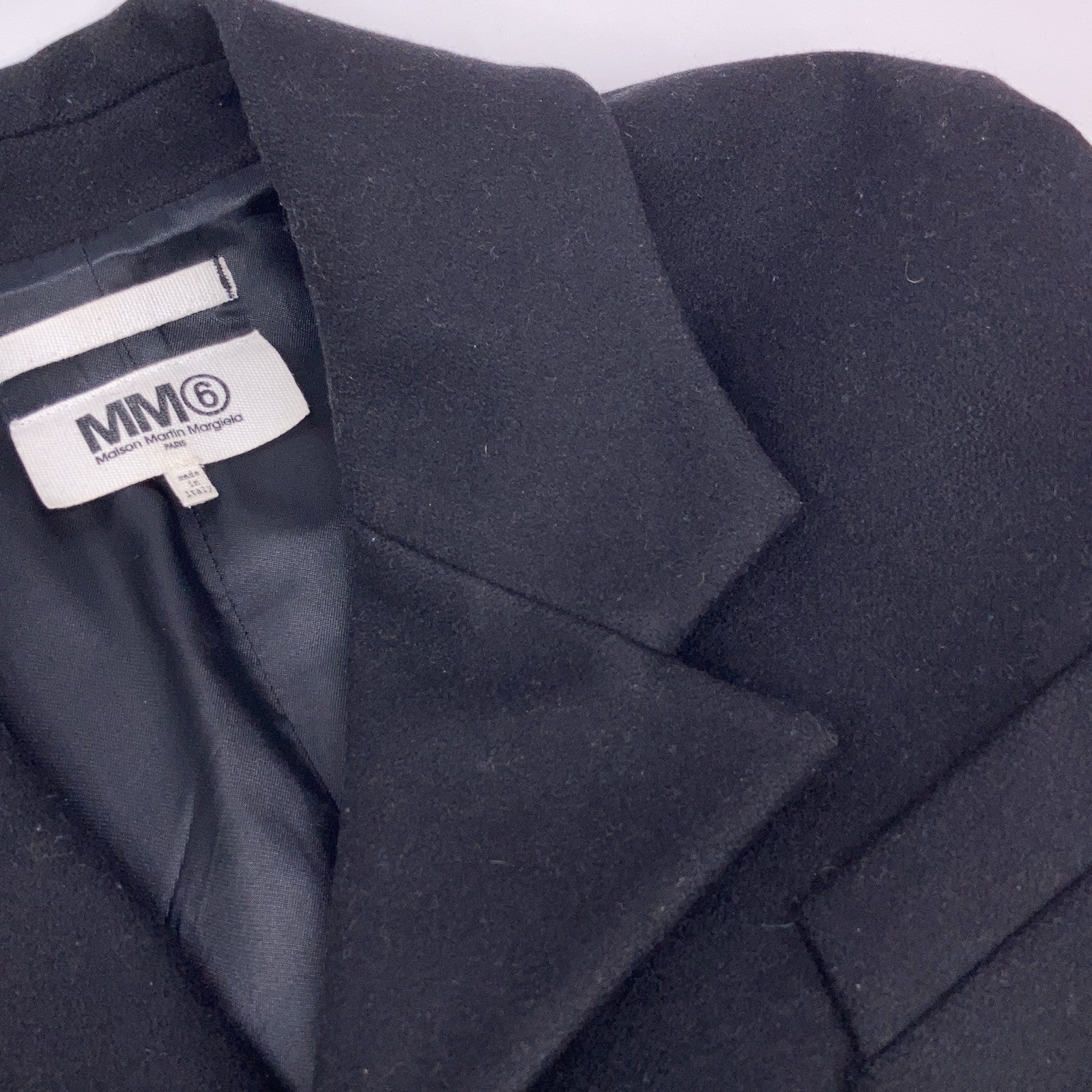 MM6 エムエムシックス ブラック S32AA0104 2015AW オーバーサイズ コクーンコート コート