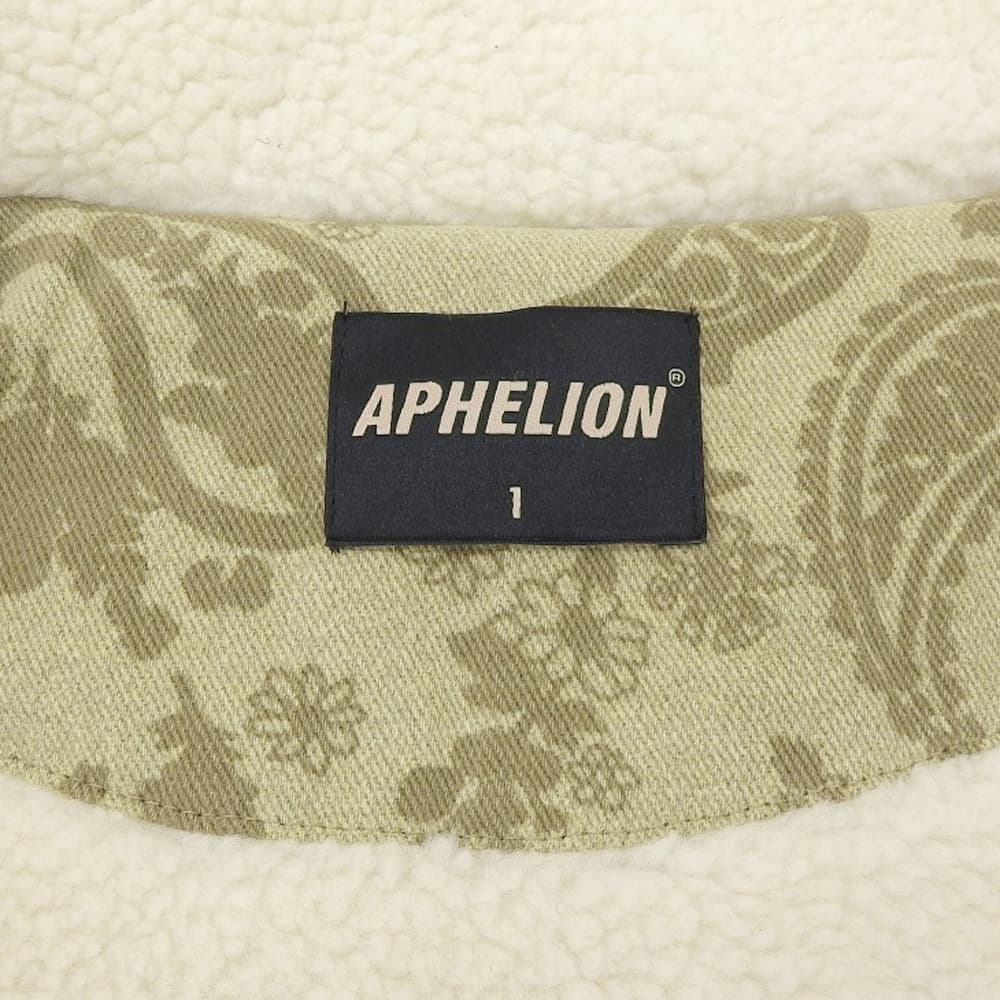 APHELION アフィリオン 美品 ペイズリー ボア付き ジャケット メンズ グリーン系 1 ジャケット
