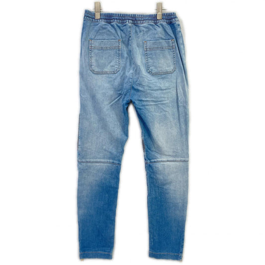 BALMAIN バルマン S7H5009J064 ライトブルー バイカー デニムジョガーパンツ ボトムス
