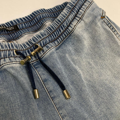 BALMAIN バルマン S7H5009J064 ライトブルー バイカー デニムジョガーパンツ ボトムス