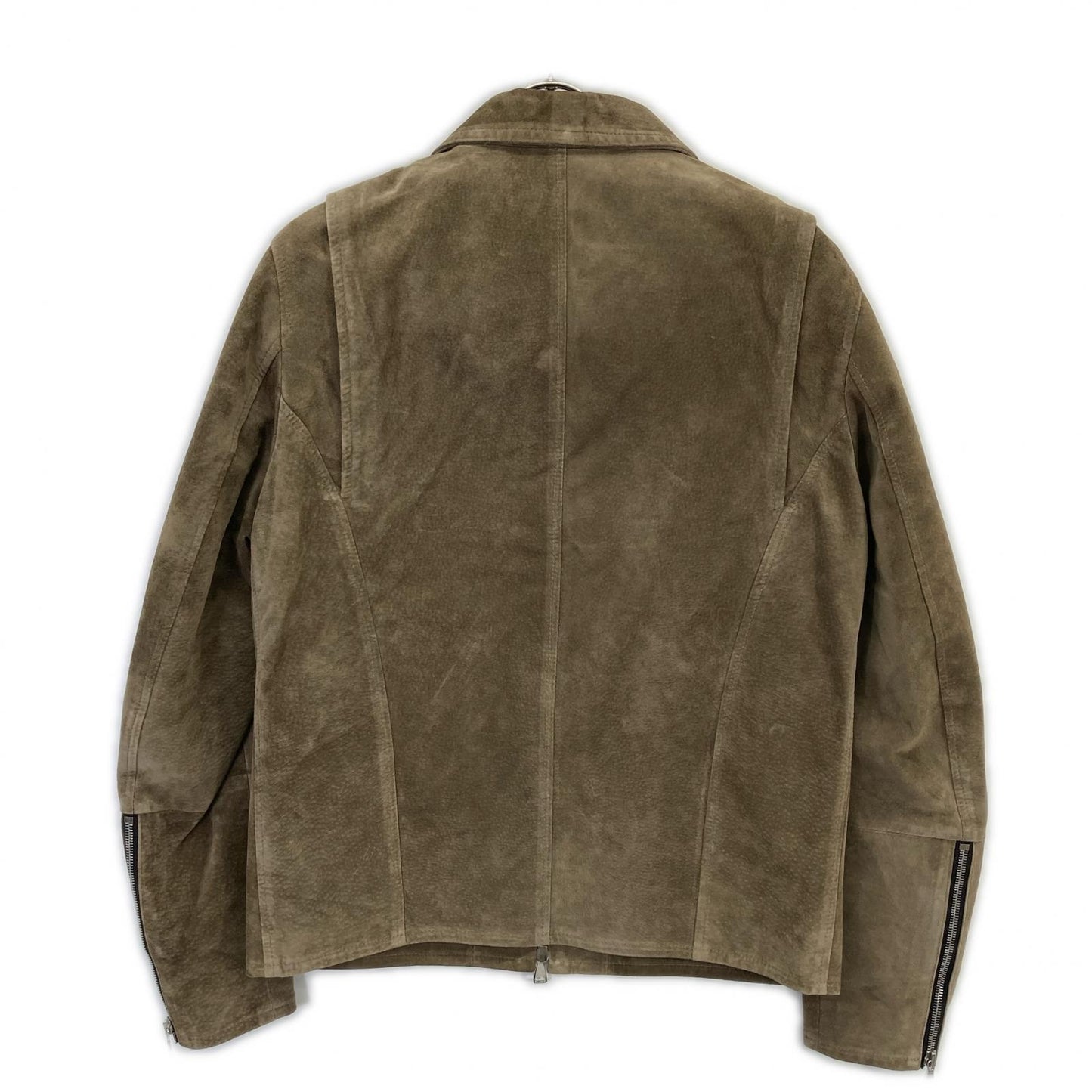 EMMETI Gray Pigskin GIAPPONE Zip-up Leather Blouson Jacket 48