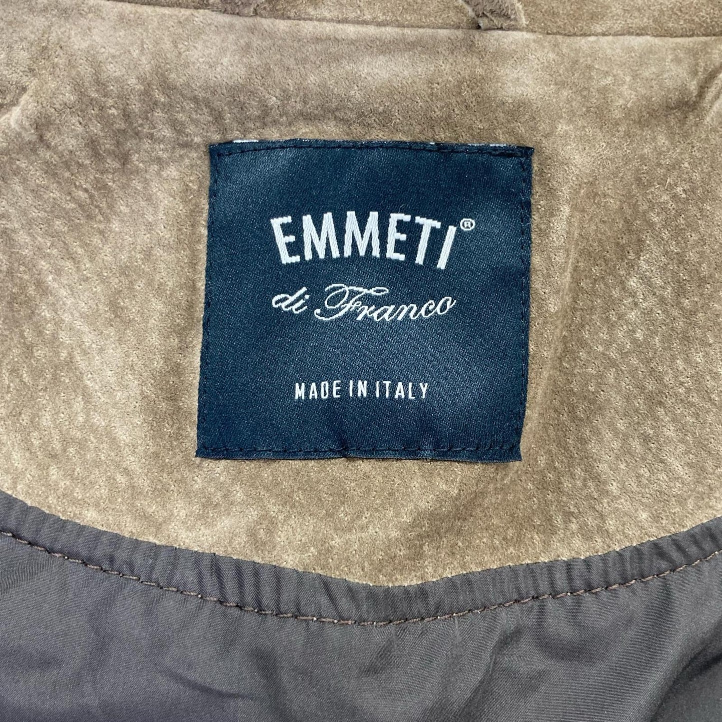 EMMETI Gray Pigskin GIAPPONE Zip-up Leather Blouson Jacket 48