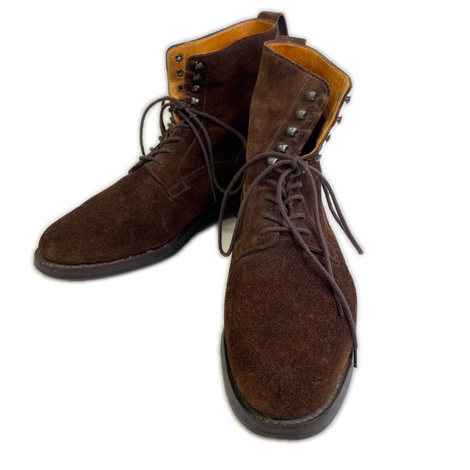 Crockett&Jones ×BEAMSF Brown Suede RADNOR3 200 Last Lace-up Boots Shoes