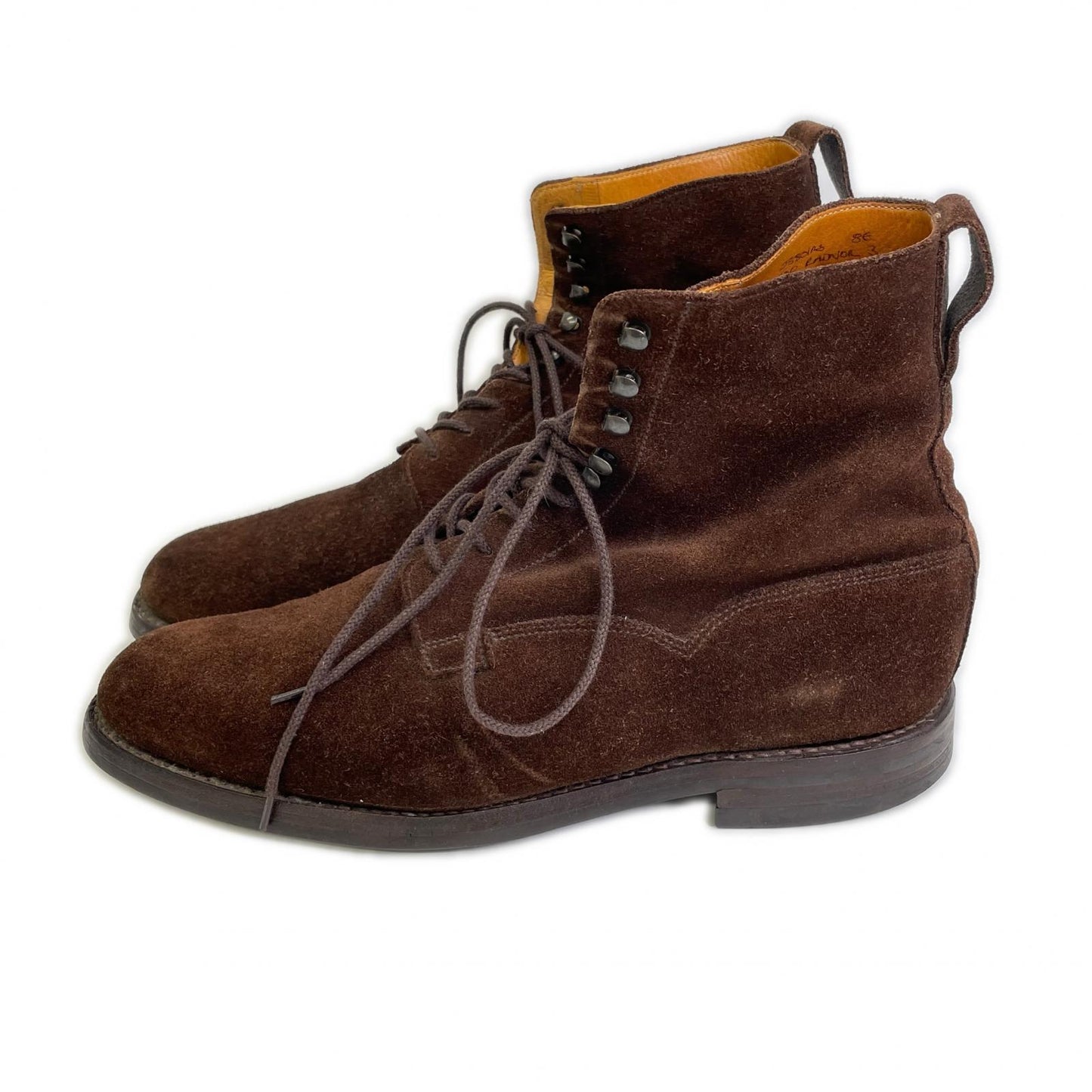 Crockett&Jones ×BEAMSF Brown Suede RADNOR3 200 Last Lace-up Boots Shoes