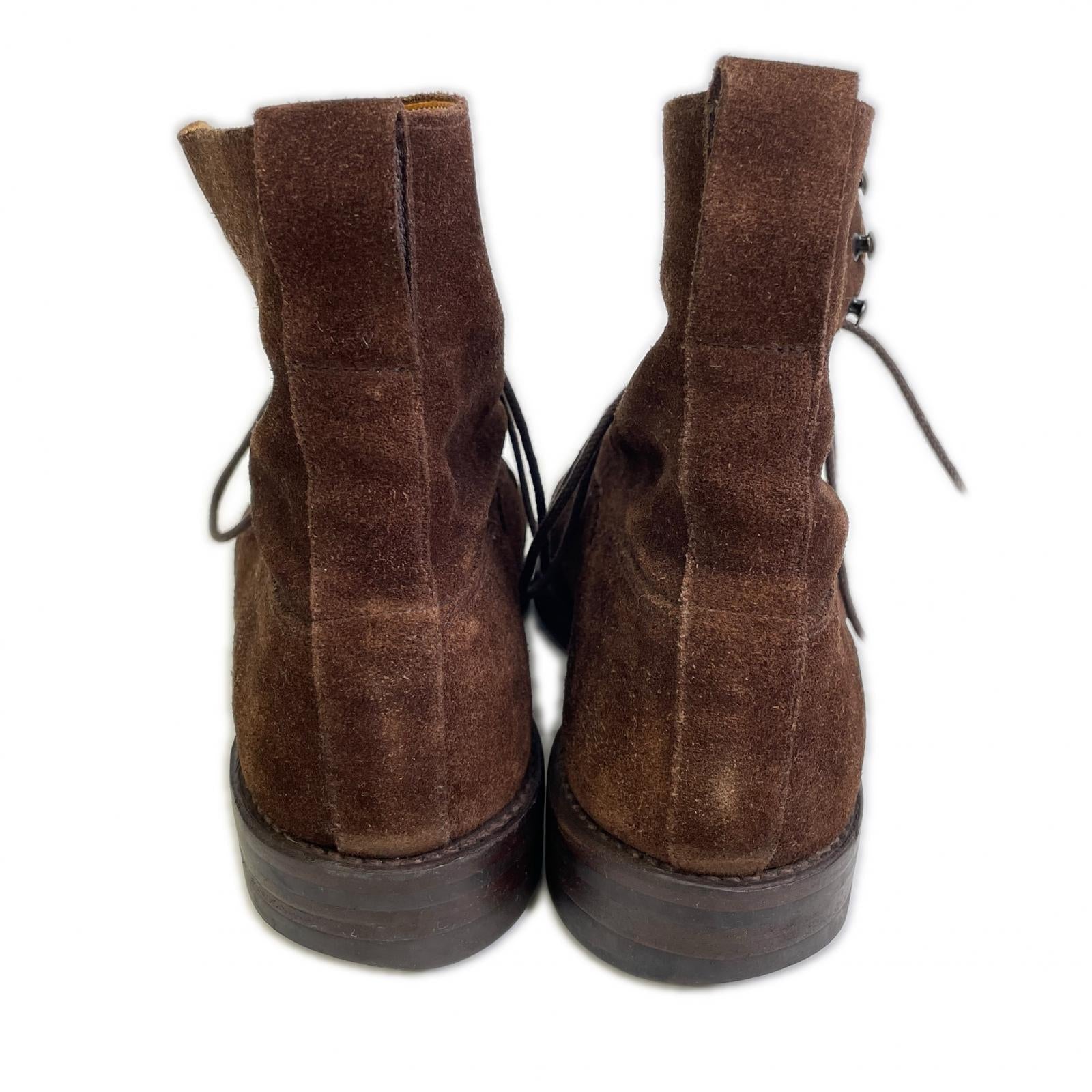 Crockett&Jones ×BEAMSF Brown Suede RADNOR3 200 Last Lace-up Boots Shoes