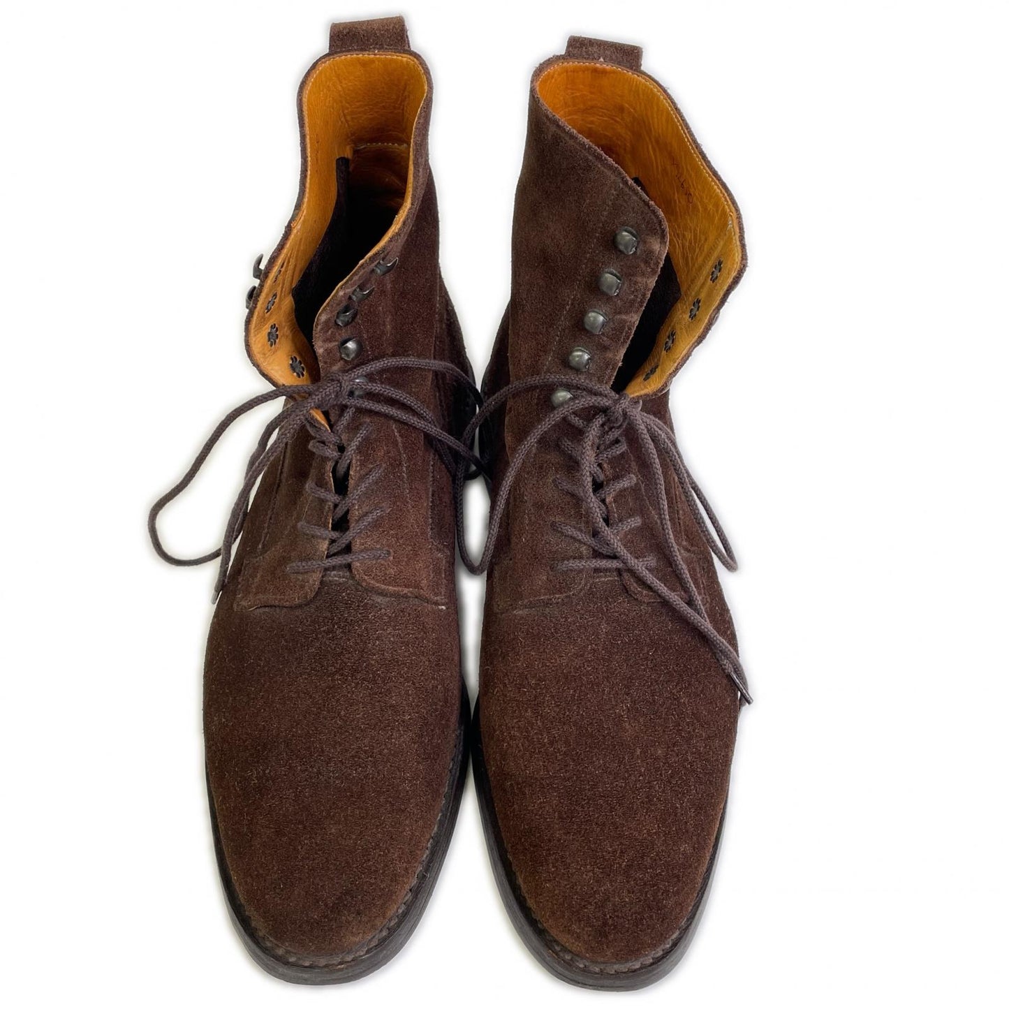 Crockett&Jones ×BEAMSF Brown Suede RADNOR3 200 Last Lace-up Boots Shoes