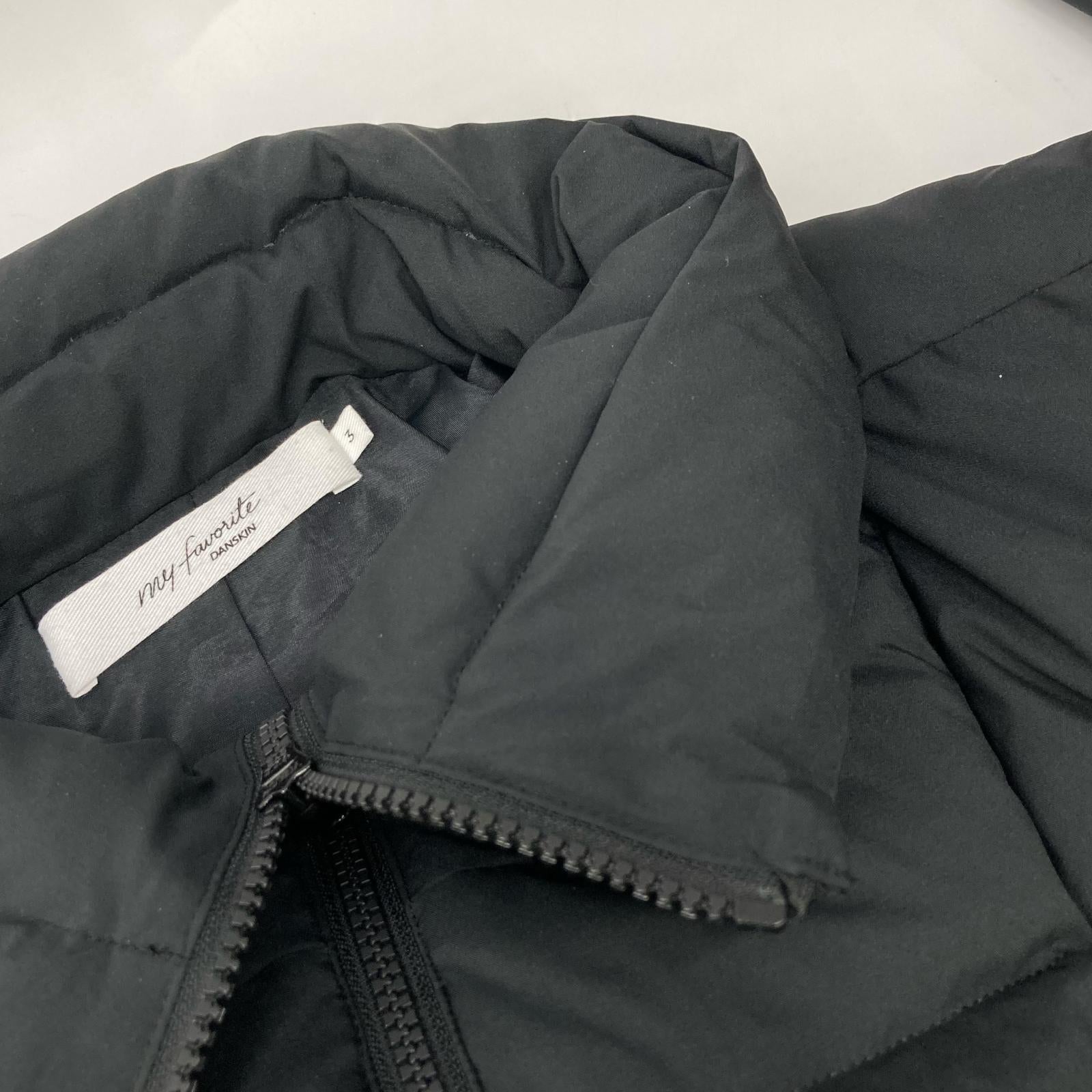 DANSKIN ダンスキン ブラック DMF324307 ハイネック パフ ジャケット ジャケット