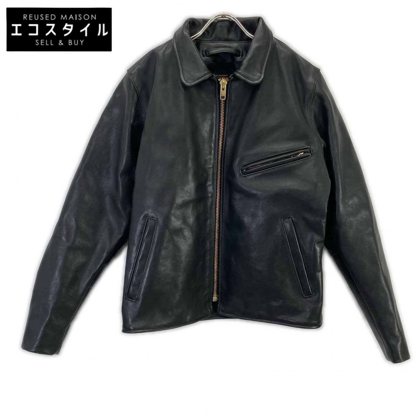 VANSON 范森 83145A 03 黑色 单排扣机车夹克 美国 夹克 38