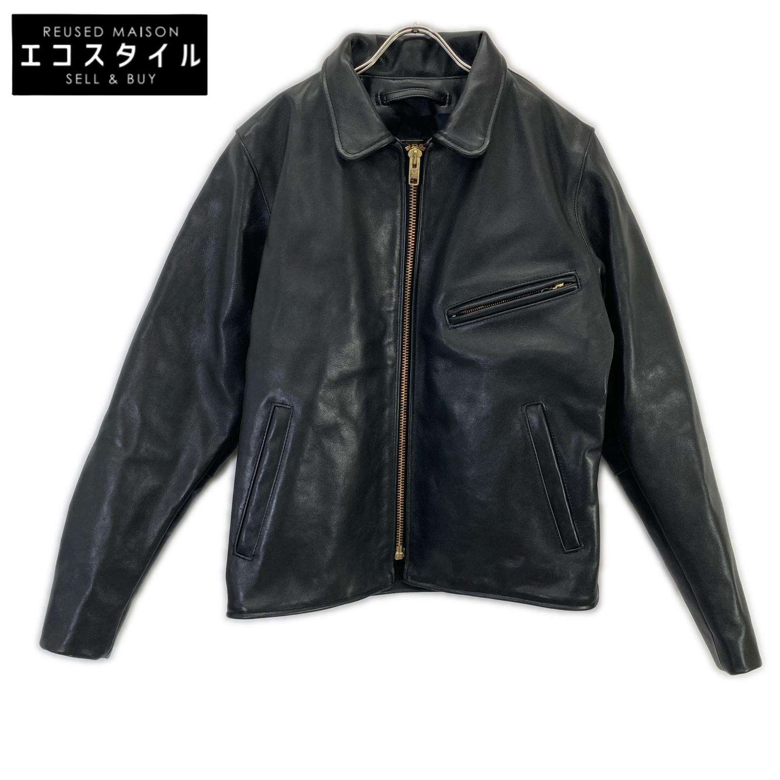VANSON 范森 83145A 03 黑色 单排扣机车夹克 美国 夹克 38