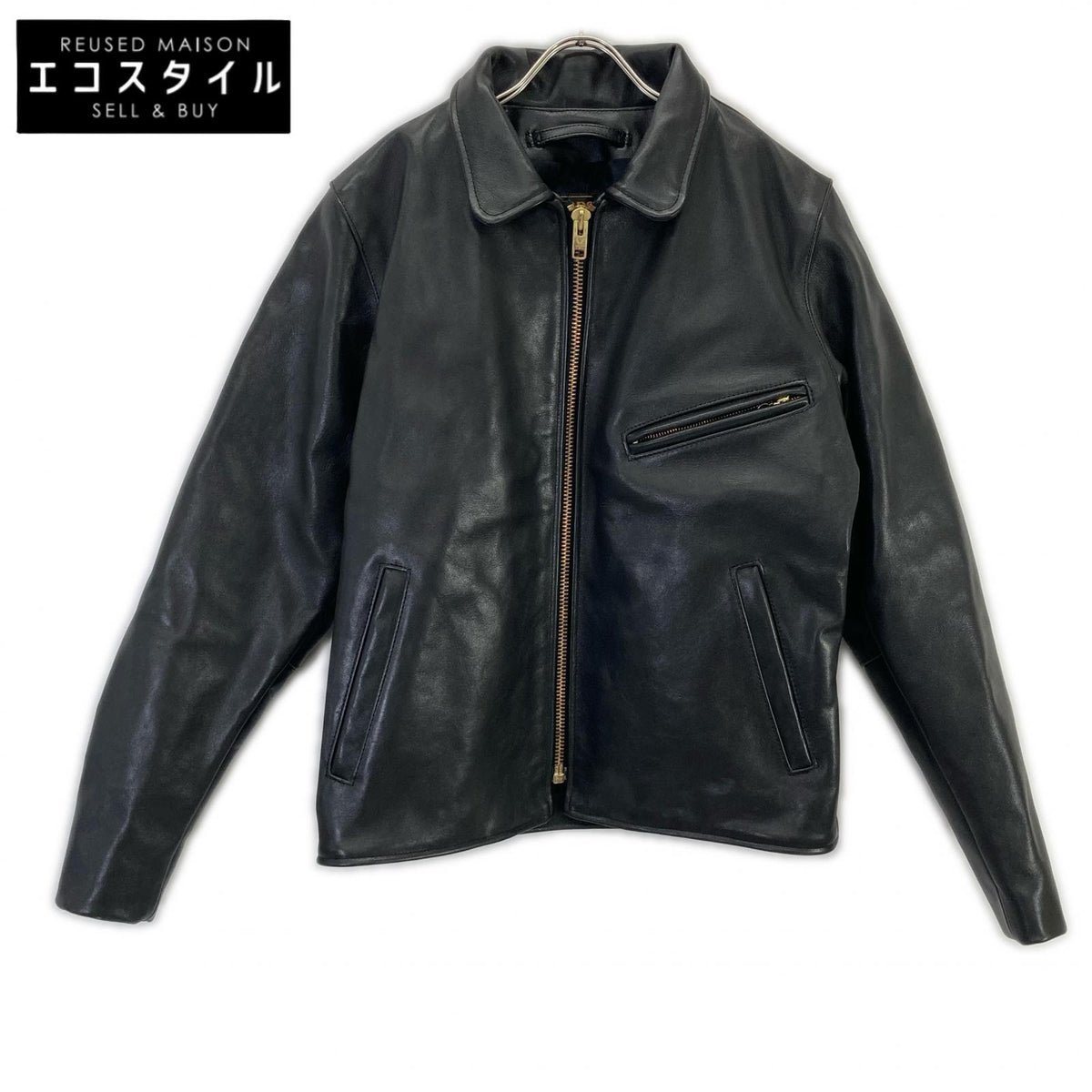 VANSON 范森 83145A 03 黑色 单排扣机车夹克 美国 夹克 38
